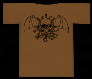One-Color Airships and Tentacles Dusty-Brown Tee One-Color Airships and Tentacles Dusty-Brown Tee