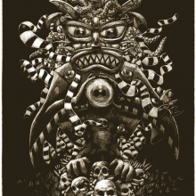 Steampunk Art: TikiThulhu 15×12-inch Limited Signed Giclee on Fine Art Rag Paper TikiThulhu 15×12-inch Limited Signed Giclee on Fine Art Rag Paper