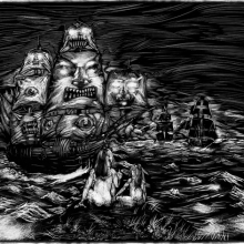 Sea Monsters Limited Edition Signed Giclee on Fine Art Rag Paper