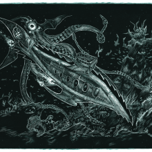 Steampunk Art: Nautilus 20000 Leagues Limited signed Giclee Nautilus 20000 Leagues Limited signed Giclee