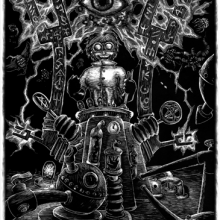 The Resonator! (From Beyond) Original Engraving