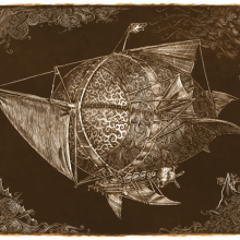 Steampunk Art: Sabicu 11×14 Archival Metallic Sabicu 11×14 Archival Metallic