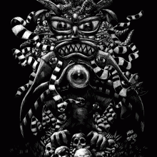 TikiThulhu Original Engraving