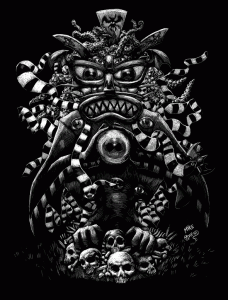 TikiThulhu Original Engraving