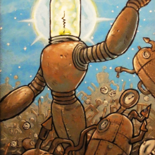 Happy Hunting 9×12 Signed Steampunk Art Giclee