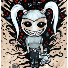 Steampunk Art: Smiley Girl-thing 7 x 10 Limite Edition Giclee on Fine Art Rag Smiley Girl-thing 7 x 10 Limite Edition Giclee on Fine Art Rag