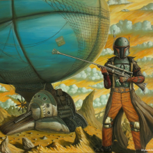 Steampunk Art: Slave 1881 – Steampunk Boba 8×10 inch Metallic Slave 1881 – Steampunk Boba 8×10 inch Metallic