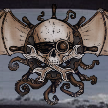 Huge 12×8 inch Airship Pirate Vinyl Decal – Ship’s Mechanic Decal (Exterior)