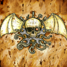 Airships and Tentacles 7×5 metallic print