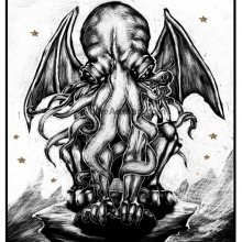 Steampunk Art: Thulhu (Starry Night) 5×7 Mini Print Thulhu (Starry Night) 5×7 Mini Print