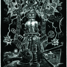 Steampunk Art: The Resonator! (From Beyond) 5×7 metallic The Resonator! (From Beyond) 5×7 metallic